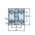 GL-13207 Bisagra de puerta de gabinete eléctrico de aleación de zinc 60*60